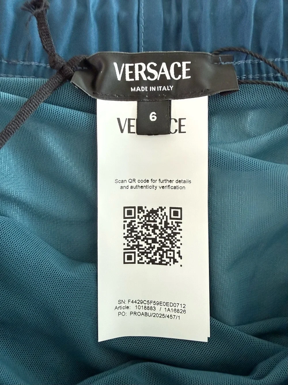 Versace Barocco-Medusa Printed Swim Shorts. Size 6. Brand New